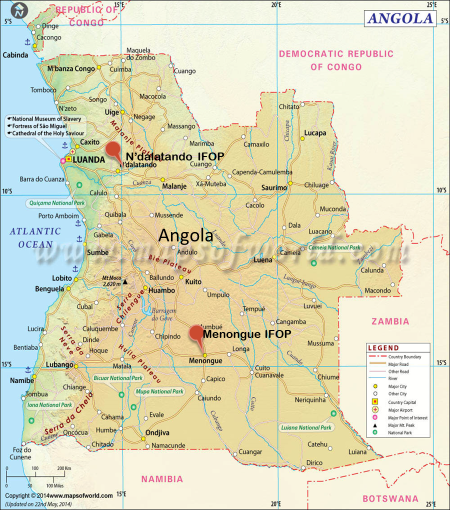 Angola map Angola map