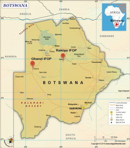 Botswana Map Botswana Map