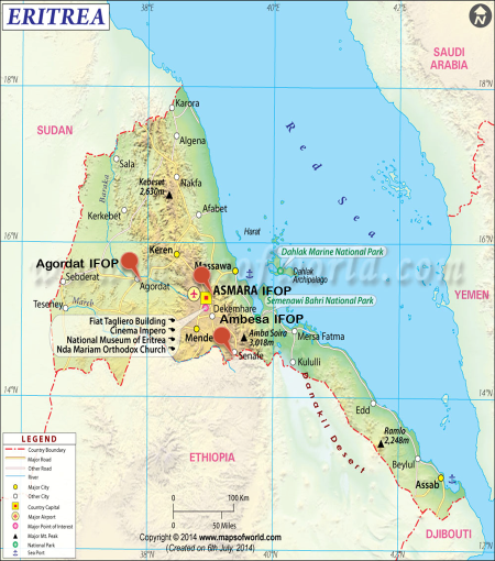 Eritrea Map Eritrea Map