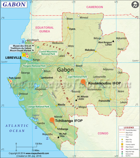 Gabon Map Gabon Map