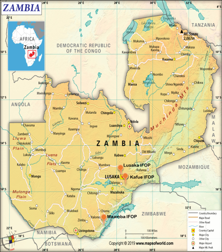 Zambia Map Zambia Map