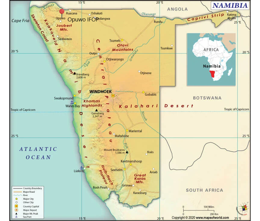 Namibia Map Namibia Map