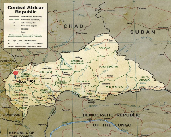 Central African Republic Map Central African Republic Map