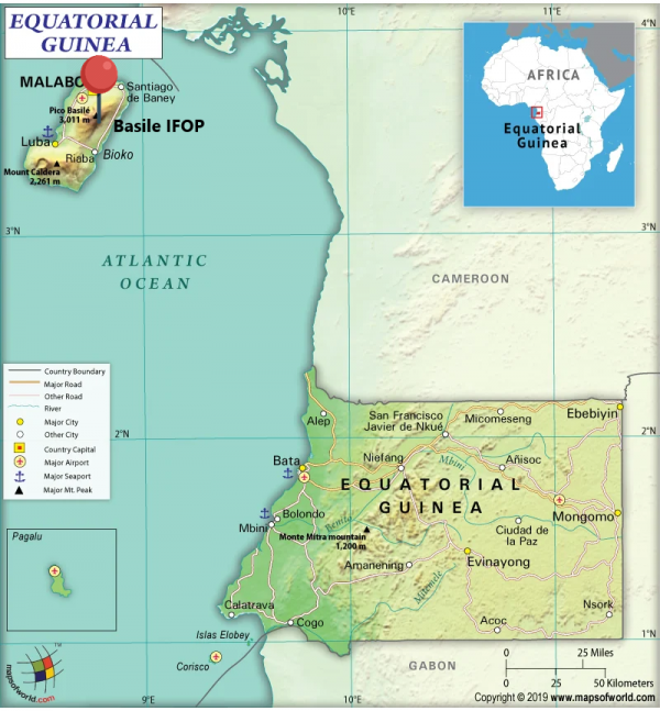 Equatorial Guinea Map Equatorial Guinea Map