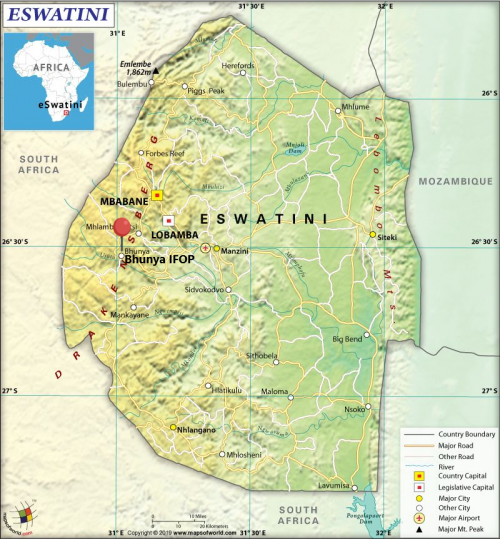 Eswantini Map Eswantini Map
